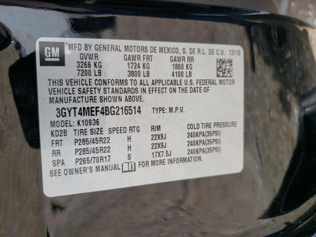 Photo 10 from auction – 2011 CADILLAC ESCALADE E with VIN 3GYT4MEF4BG216514
