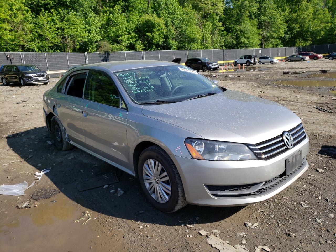 Photo 1 from auction – 2014 VOLKSWAGEN PASSAT S with VIN 1VWAT7A33EC041383