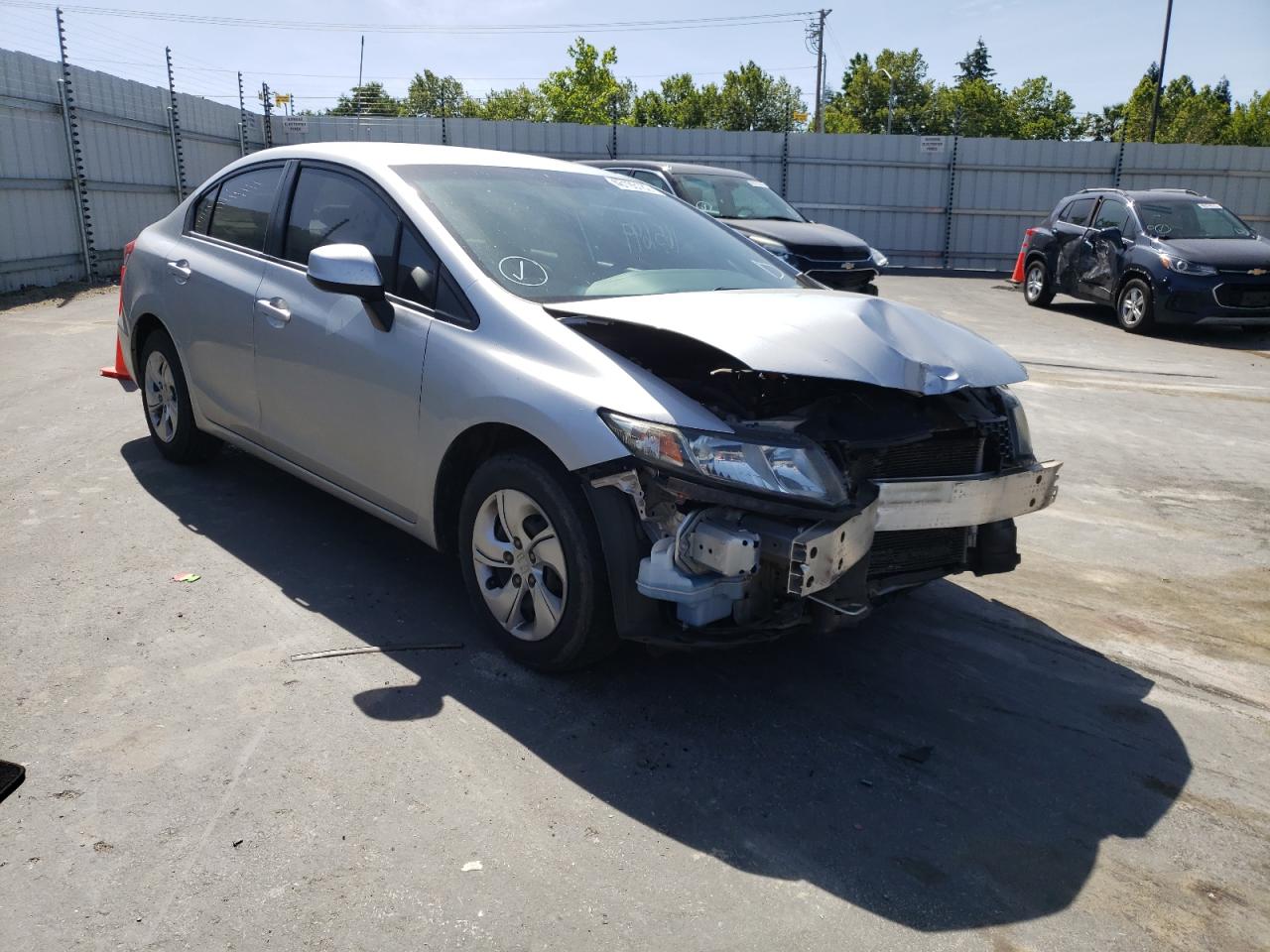 HONDA CIVIC LX 2013 with VIN 19XFB2F55DE286914 - Photo from auction