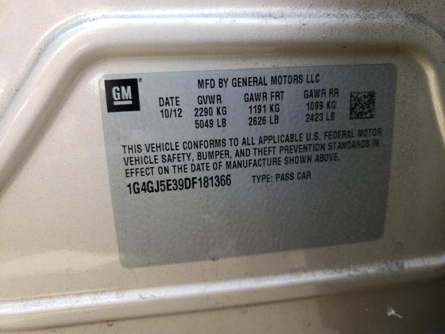 Photo 10 from auction – 2013 BUICK LACROSSE T with VIN 1G4GJ5E39DF181366