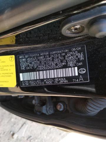 Photo 10 from auction – 2005 LEXUS ES 330 with VIN JTHBA30G250024097