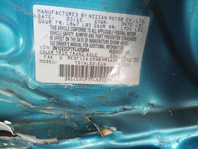 Photo 10 from auction – 2015 NISSAN VERSA NOTE with VIN 3N1CE2CP7FL425894