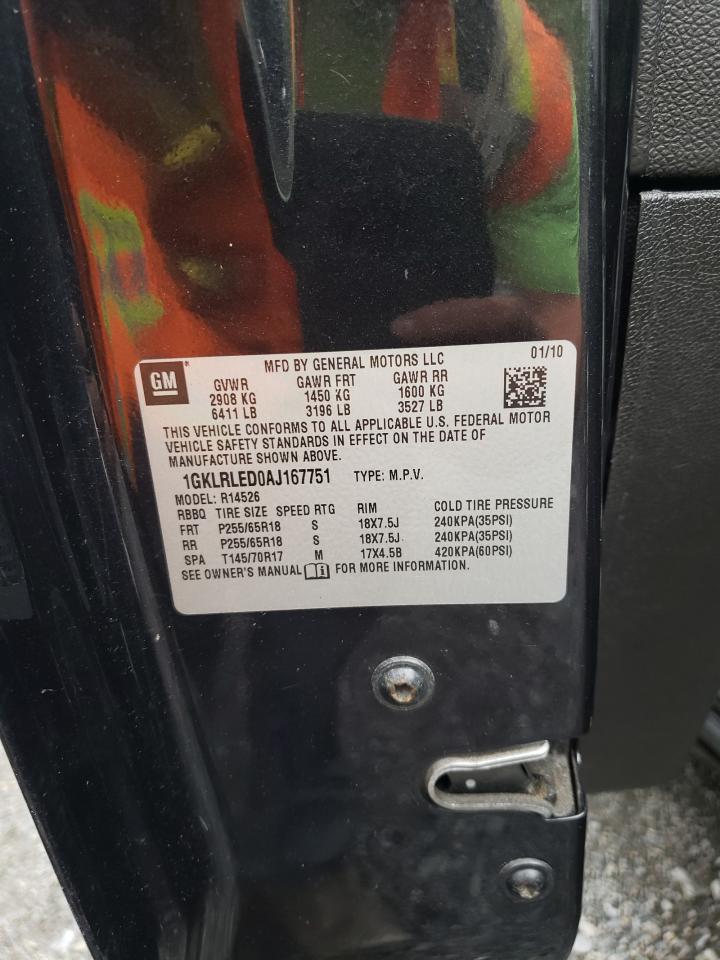 Photo 10 from auction – 2010 GMC ACADIA SLE with VIN 1GKLRLED0AJ167751