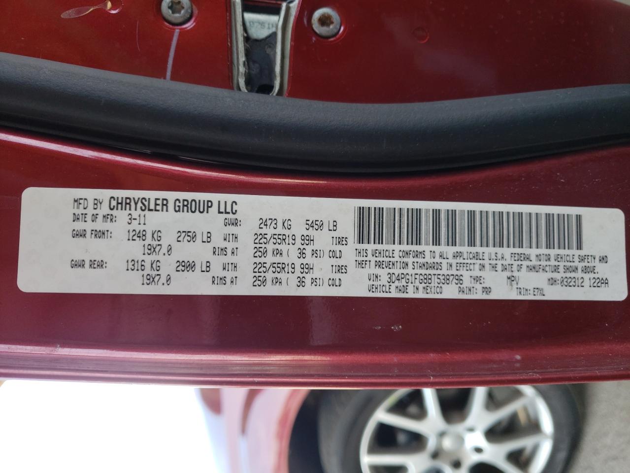 Photo 10 from auction – 2011 DODGE JOURNEY MA with VIN 3D4PG1FG8BT538796