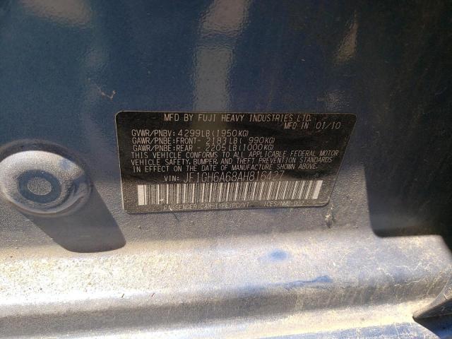 Photo 10 from auction – 2010 SUBARU IMPREZA 2. with VIN JF1GH6A68AH816427