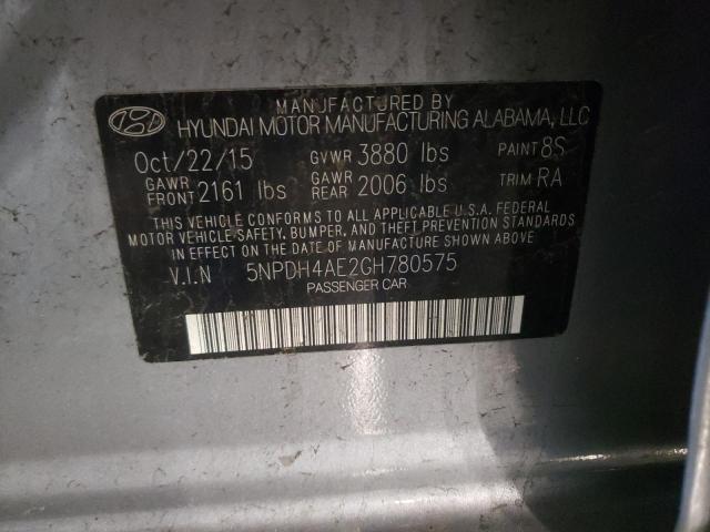 Photo 10 from auction – 2016 HYUNDAI ELANTRA SE with VIN 5NPDH4AE2GH780575