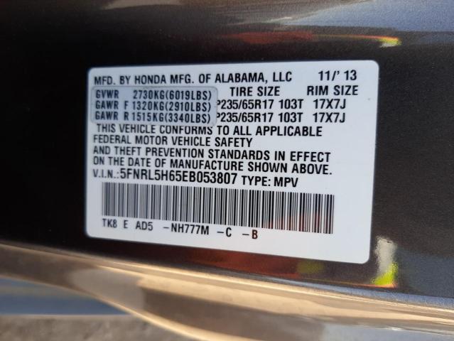 Photo 10 from auction – 2014 HONDA ODYSSEY EX with VIN 5FNRL5H65EB053807