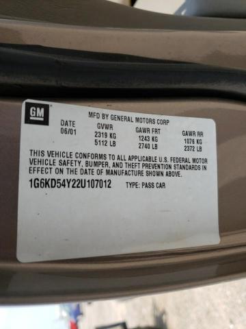 Photo 10 from auction – 2002 CADILLAC DEVILLE with VIN 1G6KD54Y22U107012