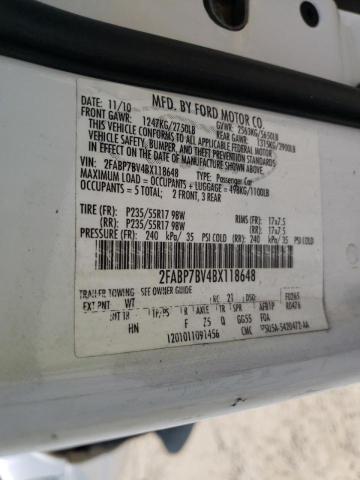Photo 10 from auction – 2011 FORD CROWN VICT with VIN 2FABP7BV4BX118648