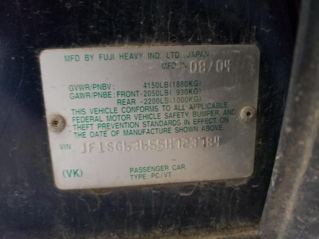 Photo 10 from auction – 2005 SUBARU FORESTER 2 with VIN JF1SG63655H723784