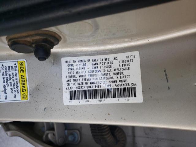 Photo 10 from auction – 2013 HONDA ACCORD EX with VIN 1HGCR2F72DA015488