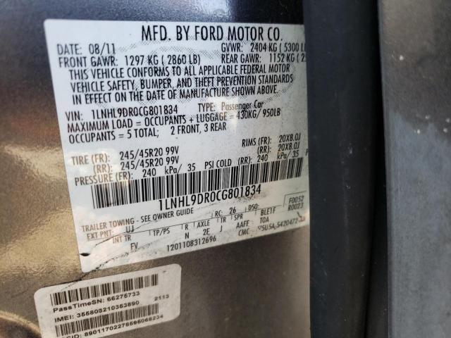 Photo 10 from auction – 2012 LINCOLN MKS with VIN 1LNHL9DR0CG801834