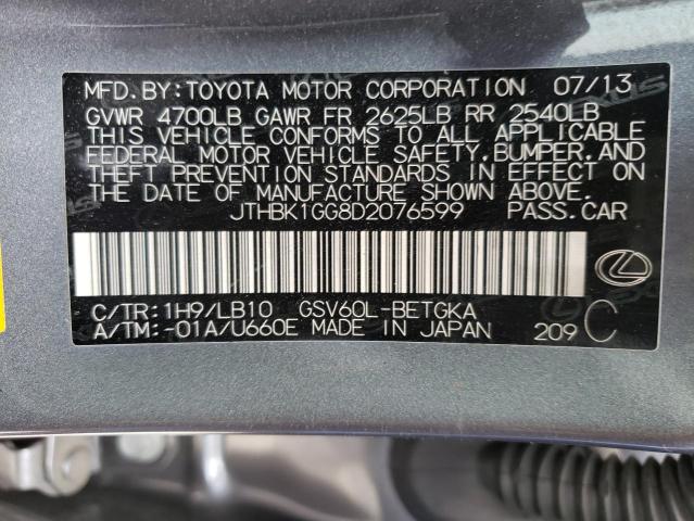 Photo 10 from auction – 2013 LEXUS ES 350 with VIN JTHBK1GG8D2076599