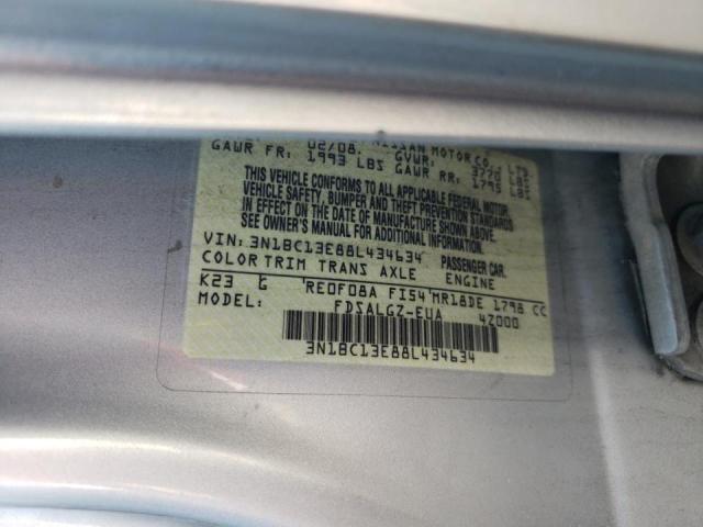 Photo 10 from auction – 2008 NISSAN VERSA S with VIN 3N1BC13E88L434634