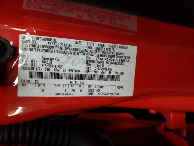 Photo 10 from auction – 2012 FORD FOCUS SE with VIN 1FAHP3K24CL299533