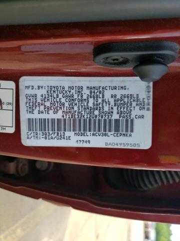 Photo 10 from auction – 2002 TOYOTA CAMRY LE with VIN 4T1BE32K12U070737