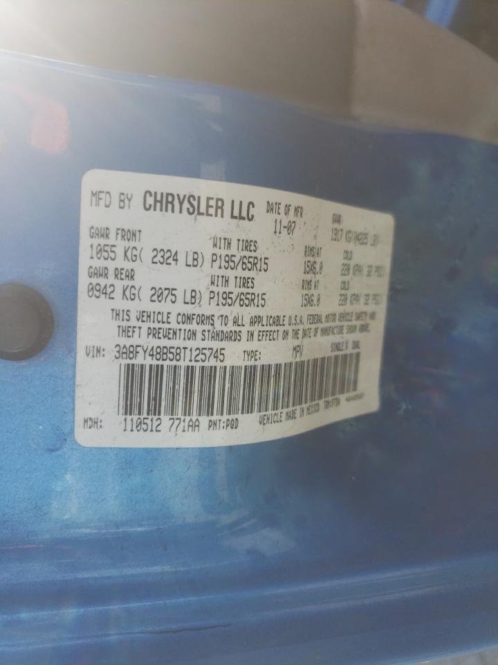 Photo 10 from auction – 2008 CHRYSLER PT CRUISER with VIN 3A8FY48B58T125745
