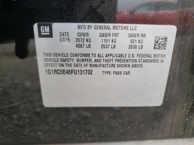 Photo 10 from auction – 2015 CHEVROLET VOLT with VIN 1G1RC6E46FU131702