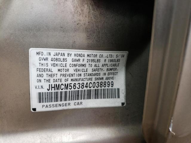 Photo 10 from auction – 2004 HONDA ACCORD LX with VIN JHMCM56384C038899