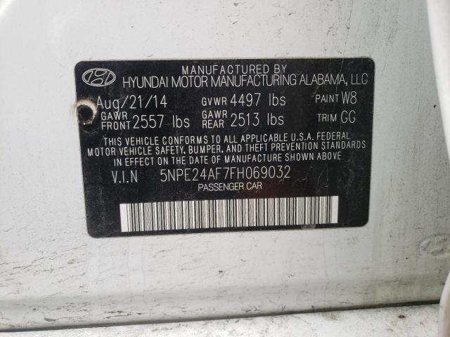 Photo 10 from auction – 2015 HYUNDAI SONATA SE with VIN 5NPE24AF7FH069032