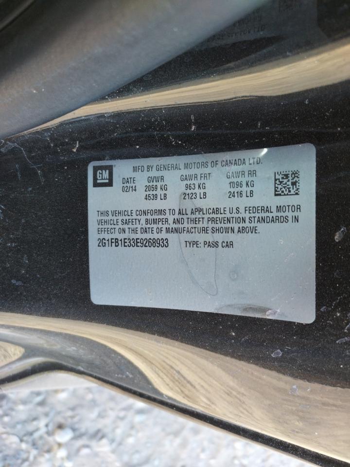 Photo 10 from auction – 2014 CHEVROLET CAMARO LT with VIN 2G1FB1E33E9268933