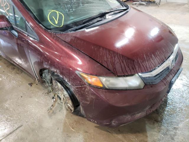 Photo 9 from auction – 2012 HONDA CIVIC LX with VIN 19XFB2F52CE105105