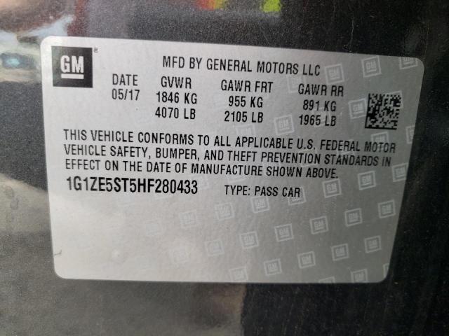 Photo 10 from auction – 2017 CHEVROLET MALIBU LT with VIN 1G1ZE5ST5HF280433