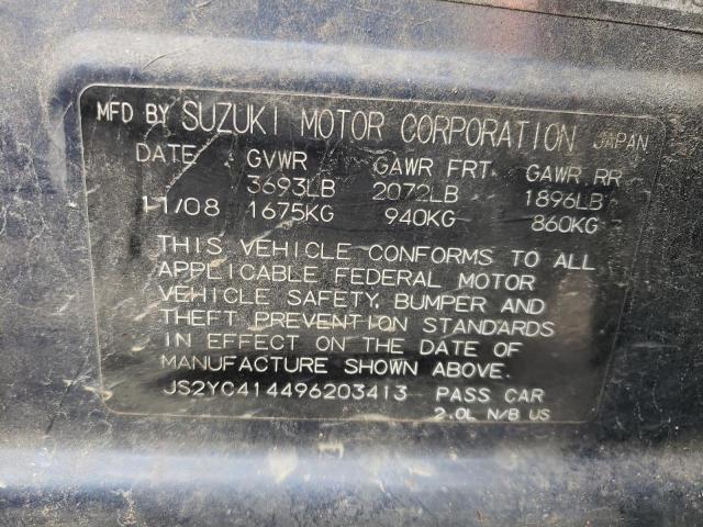 Photo 10 from auction – 2009 SUZUKI SX4 with VIN JS2YC414496203413