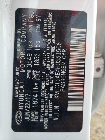 Photo 10 from auction – 2017 HYUNDAI ACCENT SE with VIN KMHCT5AE4HU351506