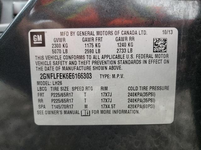 Photo 10 from auction – 2014 CHEVROLET EQUINOX LT with VIN 2GNFLFEK6E6166303