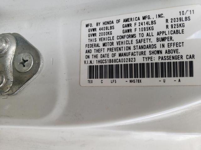 Photo 10 from auction – 2012 HONDA ACCORD EXL with VIN 1HGCS1B88CA002823