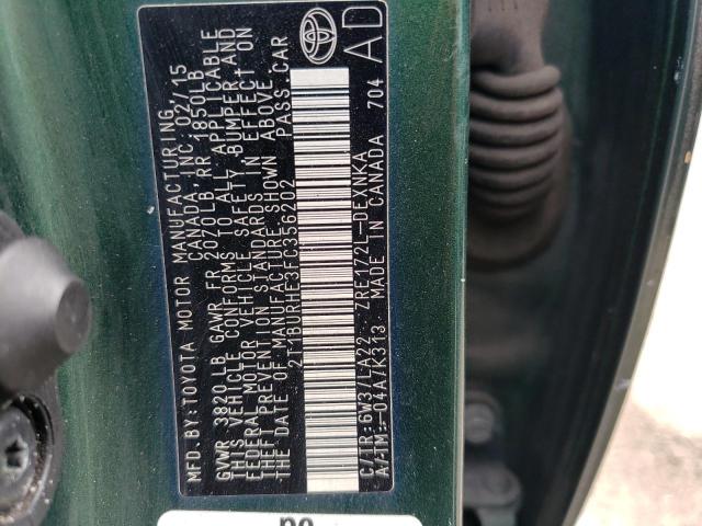 Photo 10 from auction – 2015 TOYOTA COROLLA L with VIN 2T1BURHE3FC356202