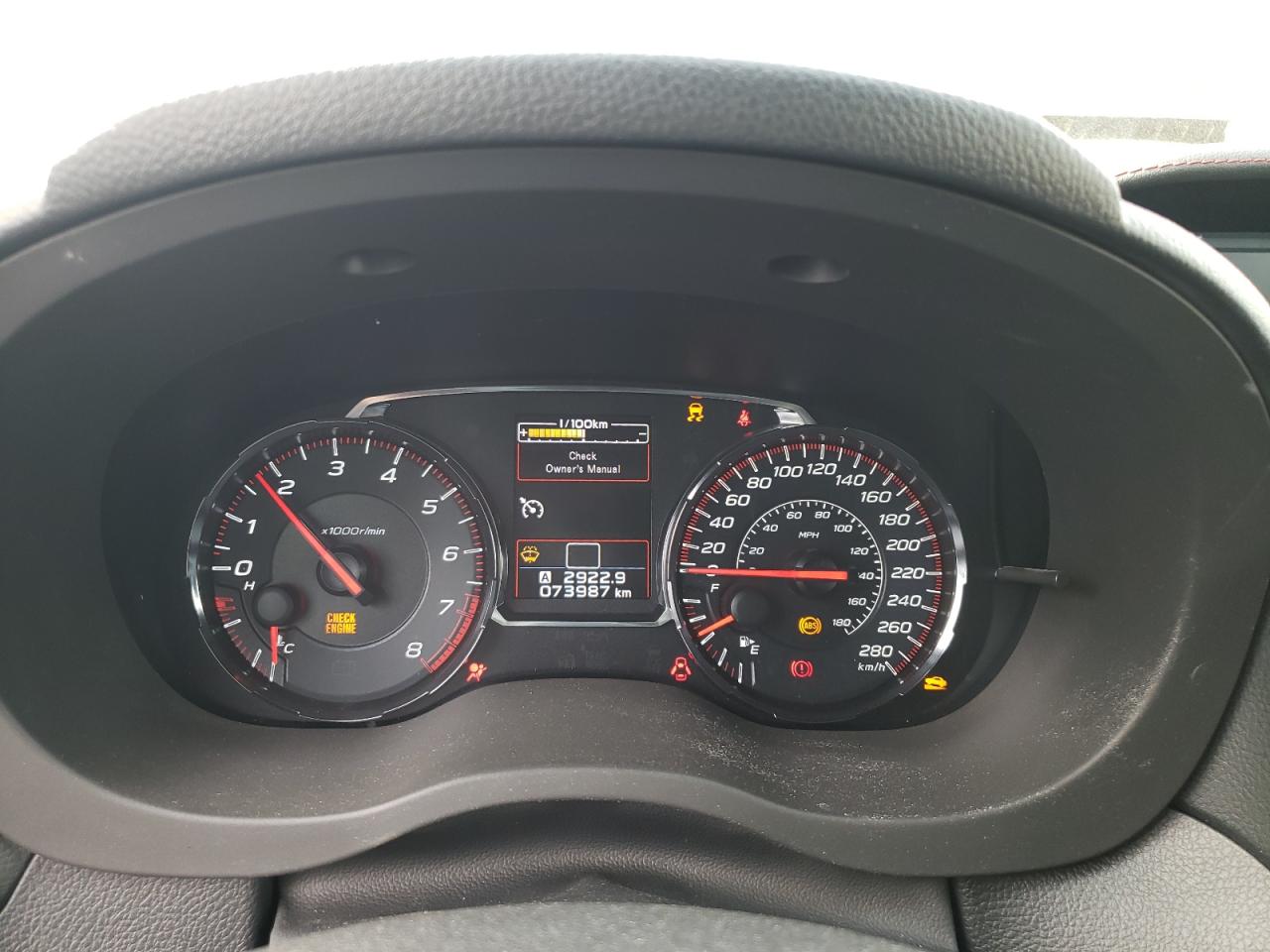Zdjęcie 8 z aukcji – 2019 SUBARU WRX z VIN JF1VA1A65K9808196