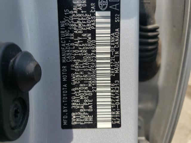Photo 10 from auction – 2015 TOYOTA COROLLA L with VIN 2T1BURHE5FC376970