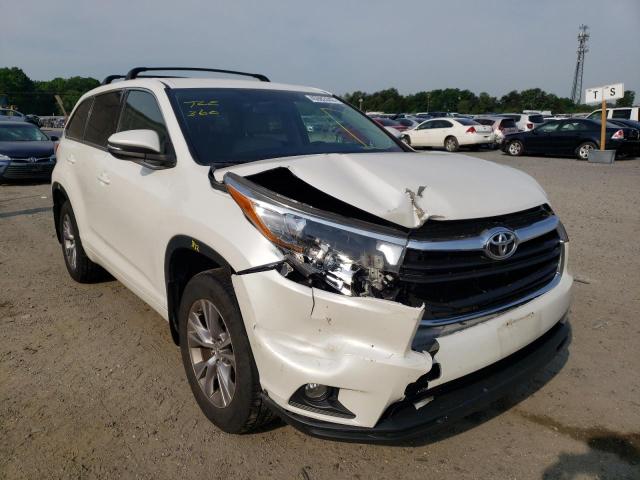 TOYOTA HIGHLANDER 2015 with VIN 5TDBKRFHXFS103193 - Photo from auction