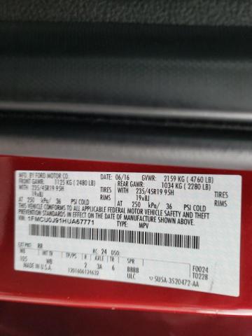 Photo 10 from auction – 2017 FORD ESCAPE TIT with VIN 1FMCU0J91HUA67771