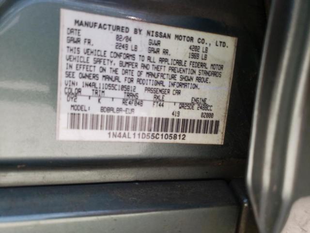 Photo 10 from auction – 2005 NISSAN ALTIMA S with VIN 1N4AL11D55C105812