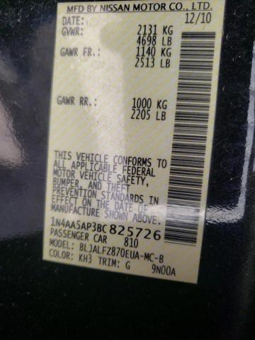 Photo 10 from auction – 2011 NISSAN MAXIMA S with VIN 1N4AA5AP3BC825726
