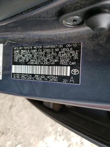 Photo 10 from auction – 2010 TOYOTA COROLLA BA with VIN JTDBU4EE1AJ083149