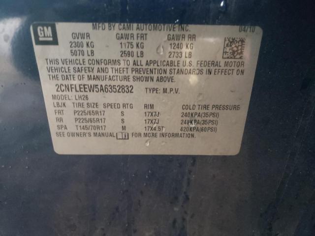 Photo 10 from auction – 2010 CHEVROLET EQUINOX LT with VIN 2CNFLEEW5A6352832