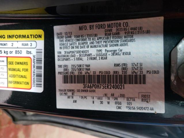 Photo 10 from auction – 2014 FORD FUSION SE with VIN 3FA6P0H75ER240021