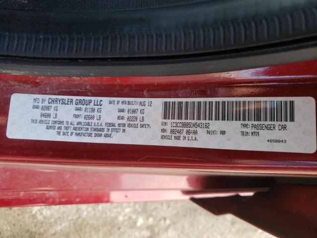 Photo 10 from auction – 2013 CHRYSLER 200 TOURIN with VIN 1C3CCBBB5DN543162