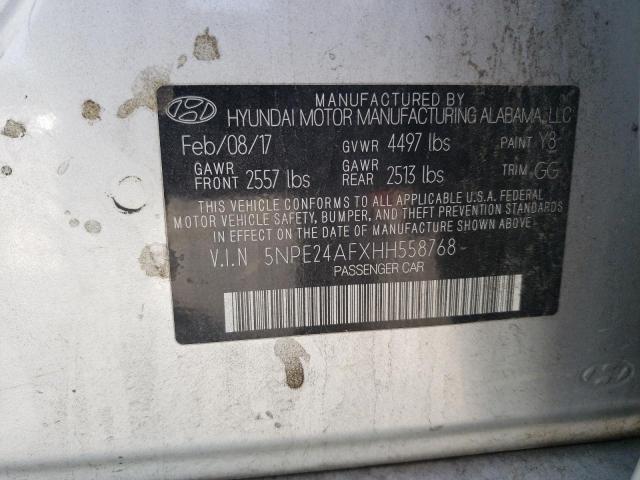 Photo 10 from auction – 2017 HYUNDAI SONATA SE with VIN 5NPE24AFXHH558768