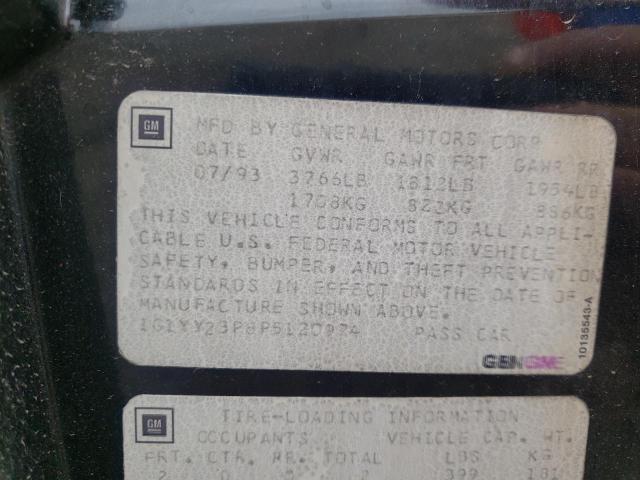 Photo 10 from auction – 1993 CHEVROLET CORVETTE with VIN 1G1YY23P8P5120974