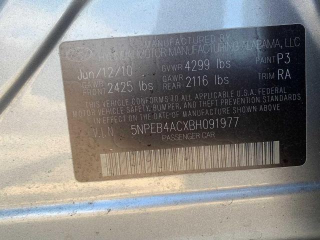 Photo 4 from auction – 2011 HYUNDAI SONATA GLS with VIN 5NPEB4ACXBH091977