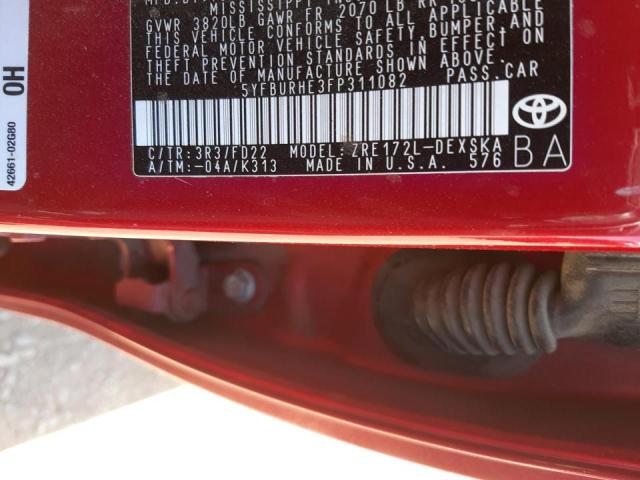 Photo 10 from auction – 2015 TOYOTA COROLLA L with VIN 5YFBURHE3FP311082