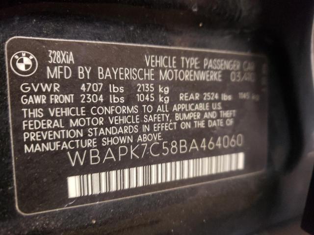 Photo 10 from auction – 2011 BMW 328 XI with VIN WBAPK7C58BA464060