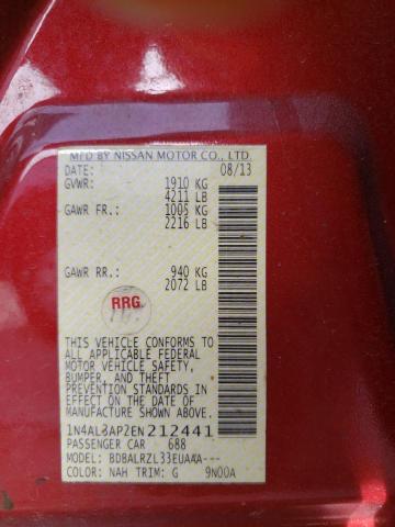 Photo 10 from auction – 2014 NISSAN ALTIMA 2.5 with VIN 1N4AL3AP2EN212441