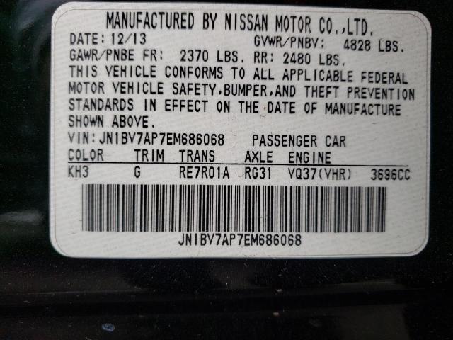 Photo 10 from auction – 2014 INFINITI Q50 BASE with VIN JN1BV7AP7EM686068