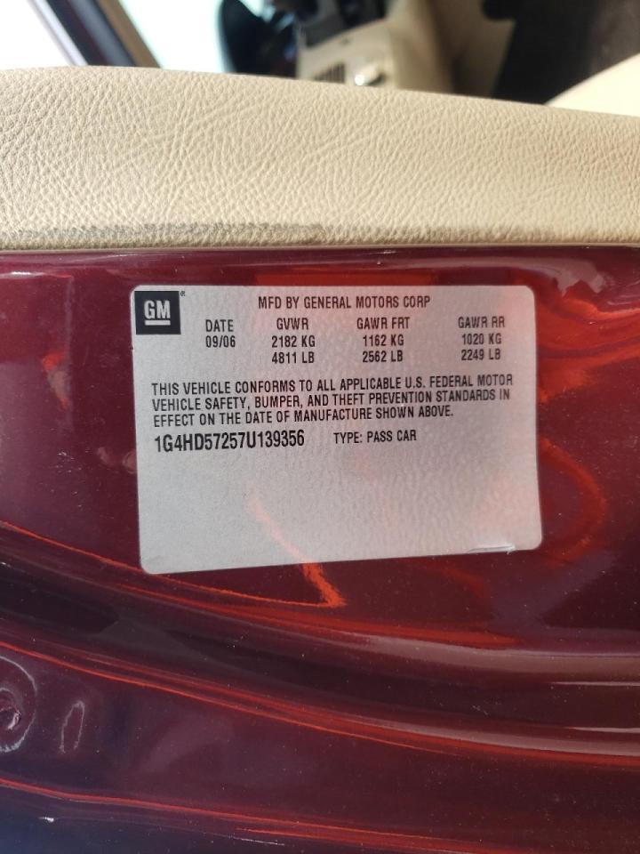 Photo 10 from auction – 2007 BUICK LUCERNE CX with VIN 1G4HD57257U139356